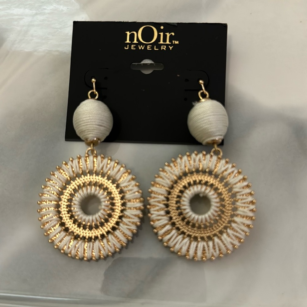 NEW Noir Thread / Embroidery Earrings